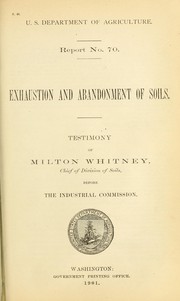 Exhaustion and abandonment of soils