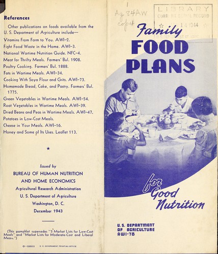 Family food plans for good nutrition