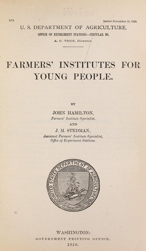 Farmers' Institutes for young people