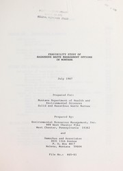 Feasibility study of hazardous waste management options in Montana