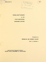 Federal-grant research at the state agricultural experiment stations