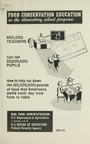 Food conservation education in the elementary school program