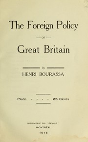 The foreign policy of Great Britain