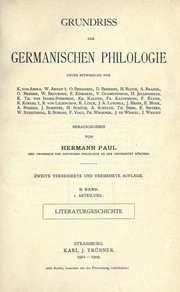 Grundriss der germanischen Philologie