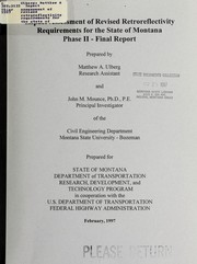 Impact assessment of revised retroreflectivity requirements for the state of Montana