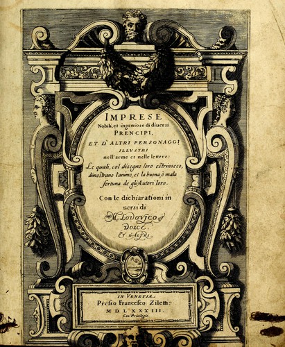 Imprese nobili et ingeniose di diversi prencipi, et d'altri personaggi illustri nell'arme et nelle lettere