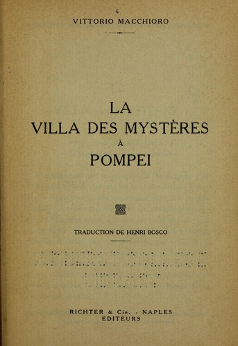 Die Villa der Mysterien in Pompei