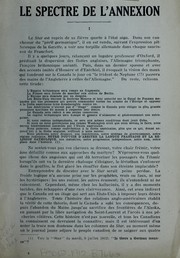 Le spectre de l'annexion