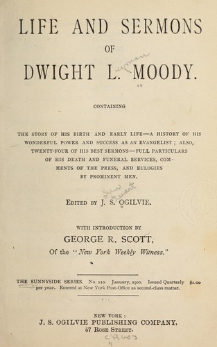 Life and sermons of Dwight L. Moody