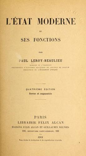 L' État moderne et ses fonctions