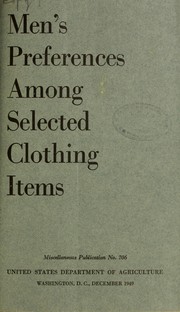 Men's preferences among selected clothing items