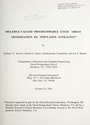 Multiple-valued programmable logic array minimization by simulated annealing