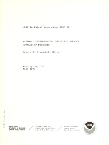 National Environmental Satellite Service catalog of products