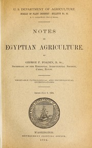 Notes on Egyptian agriculture