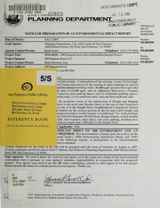 Notice of preparation of an environmental impact report
