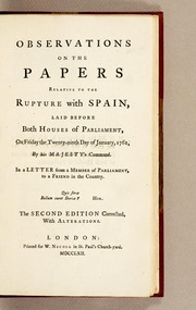 Observations on the Papers relative to the rupture with Spain