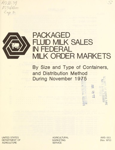 Packaged fluid milk sales in Federal milk order markets