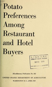 Potato preferences among restaurant and hotel buyers