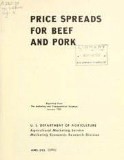 Price spreads for beef and pork