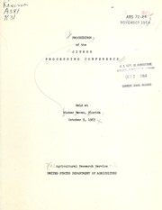 Proceedings of the citrus processing conference