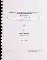 Range plant community types and carrying capacity for the montane subregion