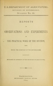 Reports of experiments and observations in the practical work of the Division