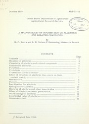 A second digest of information on allethrin and related compounds