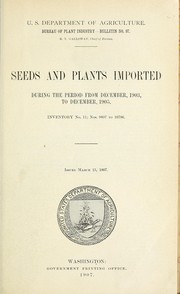 Seeds and plants imported during the period from December, 1903, to December, 1905