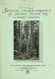 Silvical characteristics of Pacific silver fir