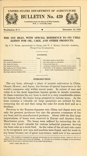 The soy bean, with special reference to its utilization for oil, cake, and other products