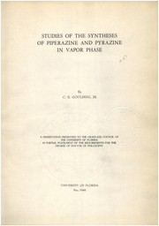 Studies of the syntheses of piperazine and pyrazine in vapor phase ...