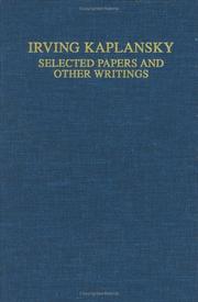 Selected papers and other writings