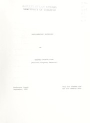 Supplementary materials on secured transactions