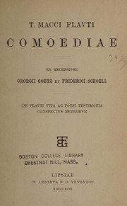 T. Macci Plauti Comoediae