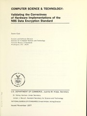 Validating the correctness of hardware implementations of the NBS data encryption standard