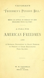 Vaughan's "freedmen's pension bill"