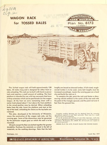 Wagon rack for tossed bales