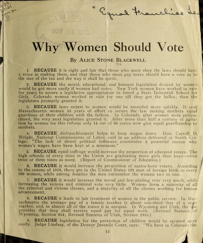 Why women should vote