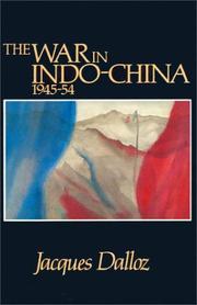 The war in Indo-China 1945-54