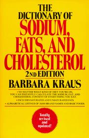 Dictionary of sodium, fats, and cholesterol