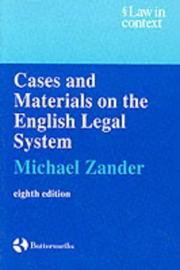 Cases and materials on the English legal system