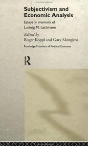 Subjectivism and economic analysis