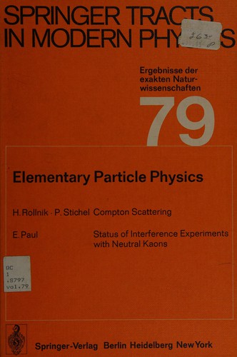 Elementary particle physics