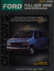 Chilton's Ford full size vans