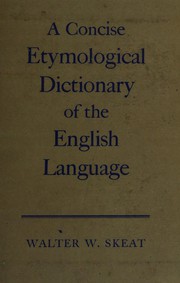 Concise Etymological Dictionary