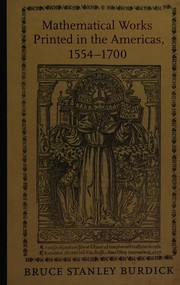 Mathematical works printed in the Americas, 1554-1700