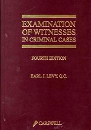 Examination of witnesses in criminal cases