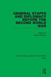 General Staffs and Diplomacy Before the Second World War