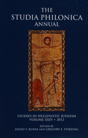Studia Philonica Annual XXIV 2012