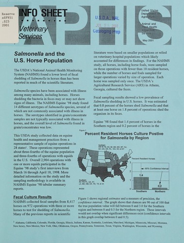 Salmonella and the U.S. horse population